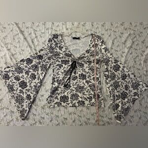 Zara - Flower print - black / white - Sz M